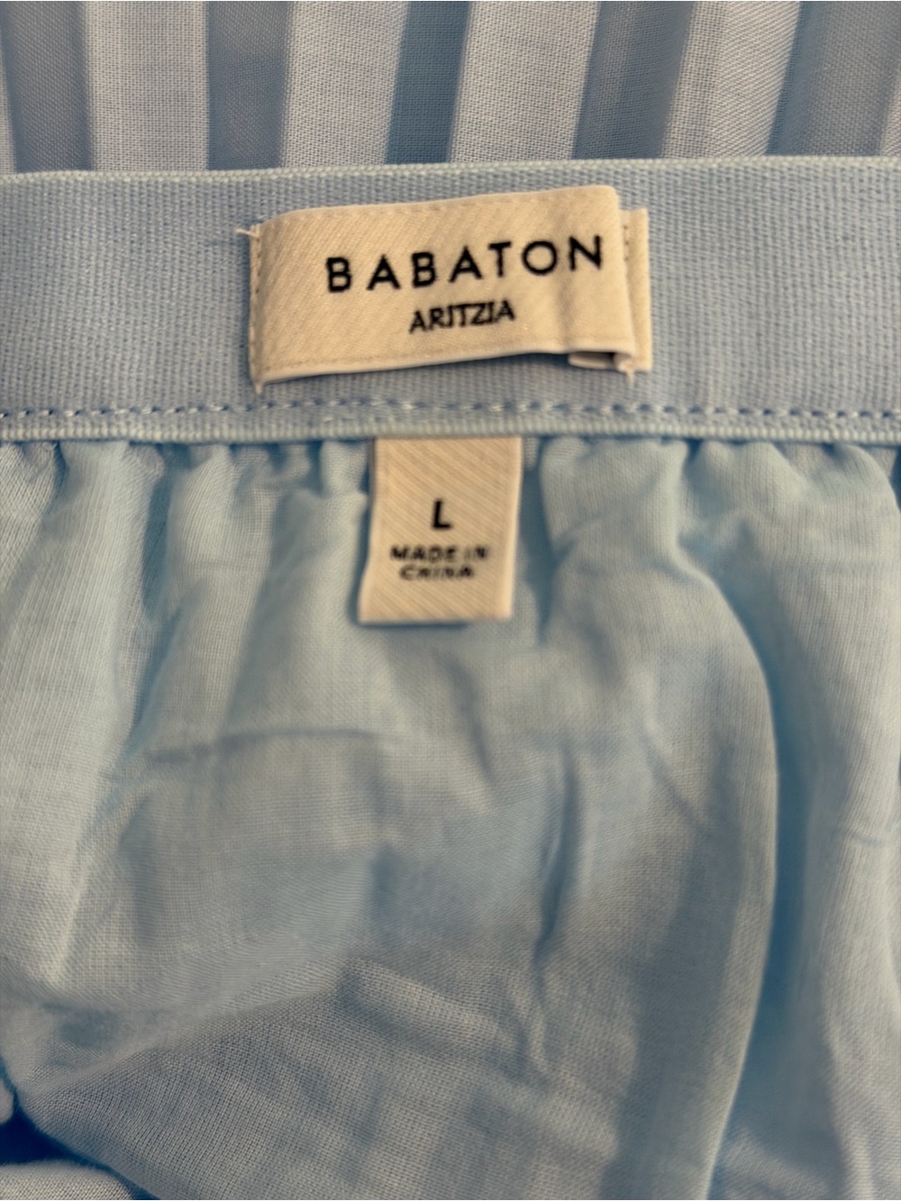 ARITZIA Babaton Ladder Poplin Feminine Balletcore Maxi Skirt size L | baby blue - Picture 6 of 7